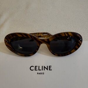 Celine Cat-Eye Tiger Print Sunglasses